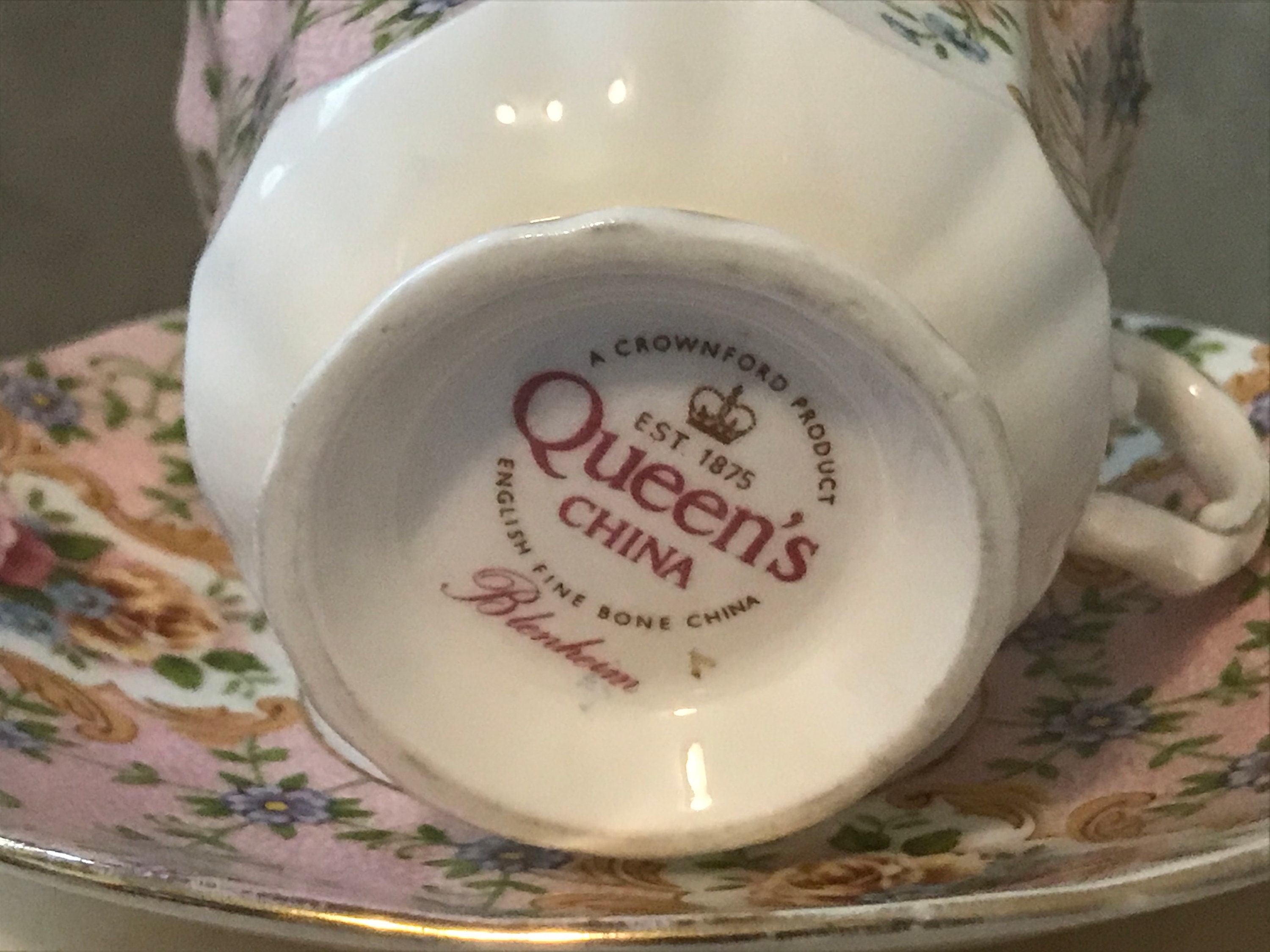 QUEENS Fine Bone China Cup and Saucer. Blenheim Pattern. Etsy