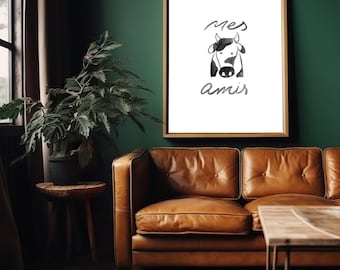Cows Are Friends Digital Wall Art - download for print