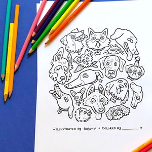 Dogs! Coloring Page | Instant Digital Download