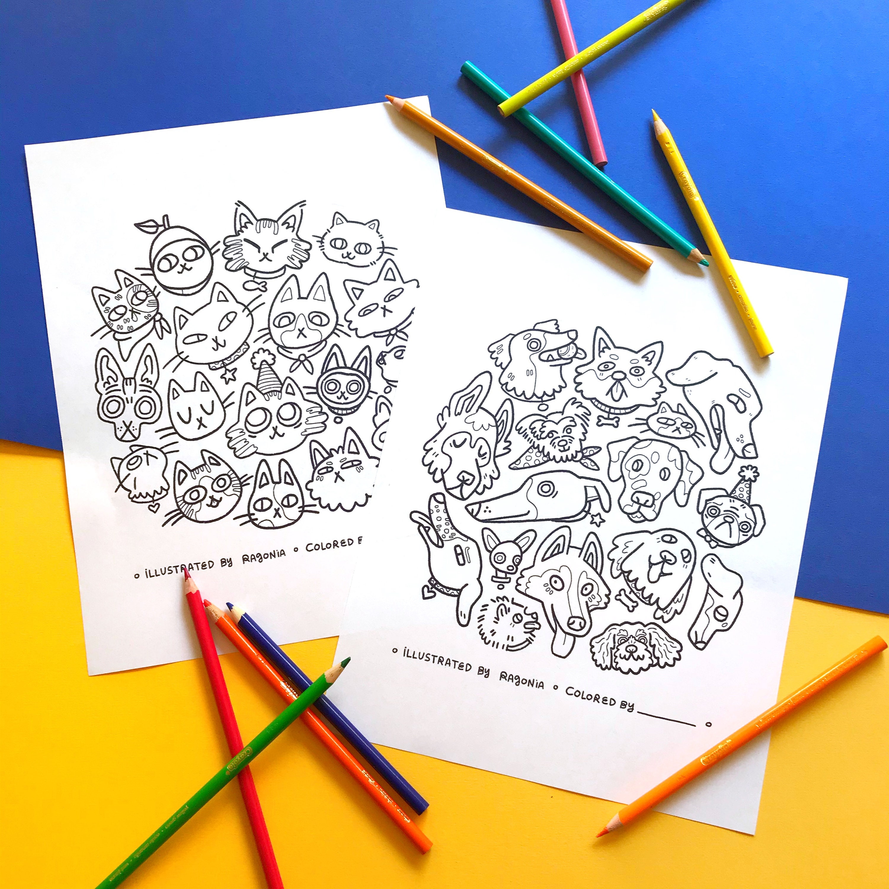 Cats! Coloring Page (Digital) — Ragon Dickard | Ragonia Art