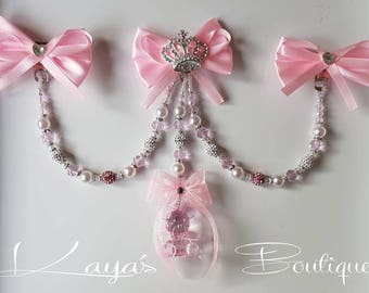 Baby Girl Pink Diamante China Shoes Baby Shower Christening Pram Charm Gift