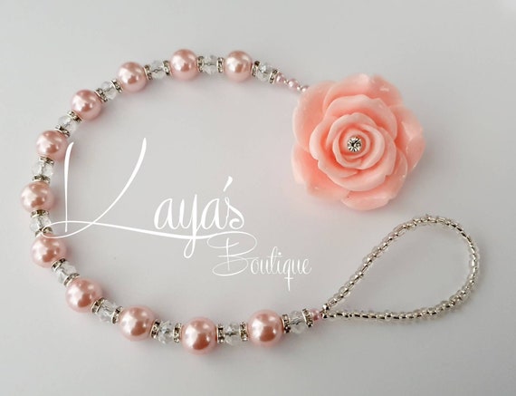 Bubble Pacifier Clip Peach Bubble Pacifier Clip Peach