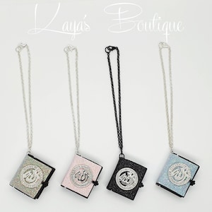 Rearview Mirror Car Charm Hanger Pendant Islamic/Muslim Mini Quran Glitter Black Silver Pink Blue Rhinstone Allah Journey Protection Gift