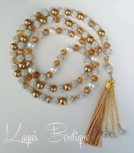 Luxury 100 Bead Tasbeeh Tasbih Premium Shamballa Personalised