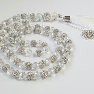 Tasbeeh di lusso in cristallo Shamballa con 99 perline: rosari islamici