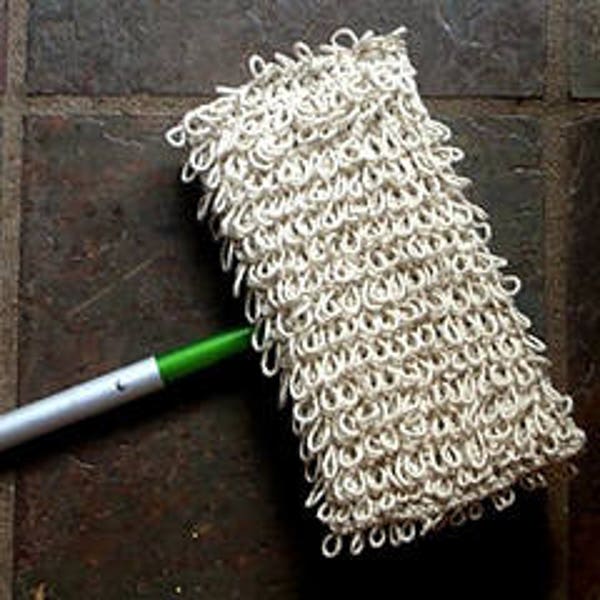 Reuseable crochet dust mop cover