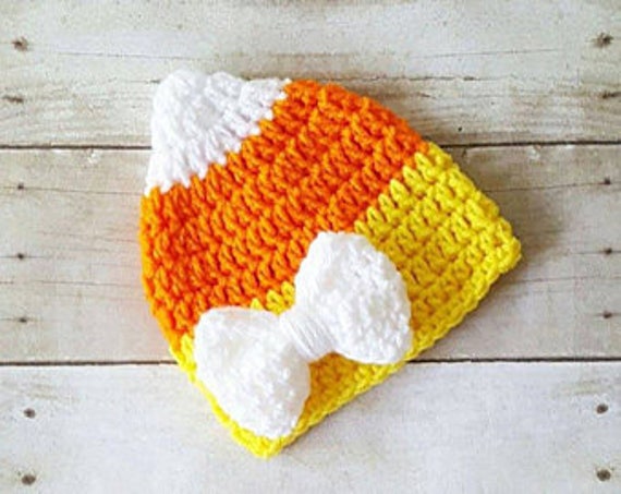 Crochet Candy Corn Hats Etsy