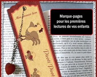 Marque-pages plastifié "Picoti Picota", cadeau pas cher, personnaliser, petit cadeau, cadeau enfants