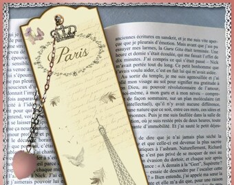 Laminated bookmarks theme Paris romance, small gift, cheap gift