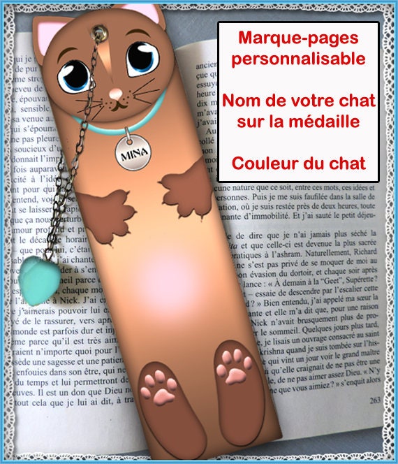 Customizable Plastic Cat Bookmarks Cat Bookmarks Etsy Israel