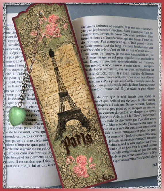 Plasticized Bookmarks retro Paris Gift Idea Etsy