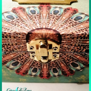 Boîte en bois décorée thème Hibou, boîte à bijoux, coffret, idée cadeaux, boîte rangement image 3