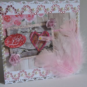 Kaart voor alle gelegenheden met de titel: Mijn roze liefde
