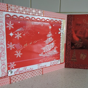 Carte joyeux noel pere noel cadeaux jouets enfants