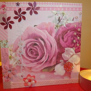 Carte toute occasion, intitulée " Romantique bouquet de roses"