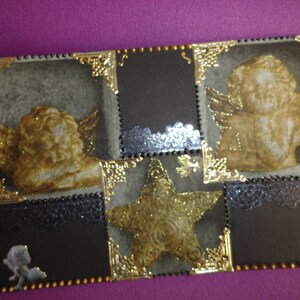Kaart voor elke gelegenheid met de titel "Portret van gouden engelen"