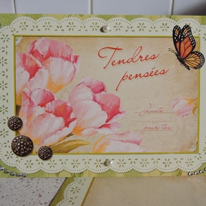 Tarjeta para todas las ocasiones titulada: "Tendres thoughts ...."