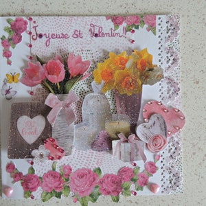 Carte st valentin, intitulée "Joyeuse St Valentin........ "
