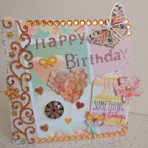 Carte  anniversaire intitulée  :  Let's celebrate something today !!!!