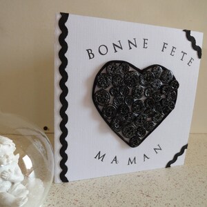 Black and white Mother's Party Card