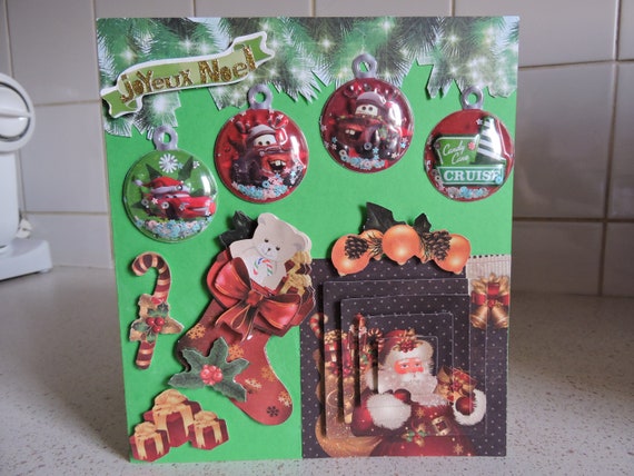 Carte De Noel Boules De Sapin Cars Walt Disney