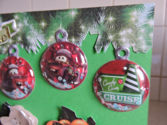 Carte De Noel Boules De Sapin Cars Walt Disney