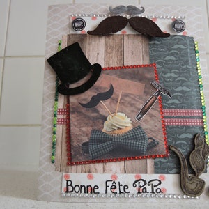Carte fête des pères, bonne fête papa, surprise, cadeau,