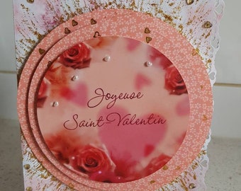 Carte St Valentin 2020/2 fête des amoureux couple je t'aime fête cadeaux amour bonheur romantique joie