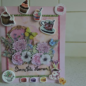 Carte BONNE FETE MAMAN et  son enveloppe
