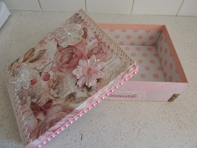 Pretty Box With Beauty Products Floral Pink Etsy
