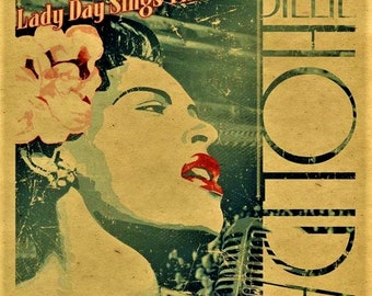 BILLIE HOLIDAY (#Digital) #Music, #Jazz, #Poster, #Singer, #Legend