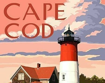 Vintage Cape Cod Poster (#print #letter) Fine Art, Phil Gennuso, Wall Art, Park Art, Cape Cod, PhilGennusoArts, Retouched, MA