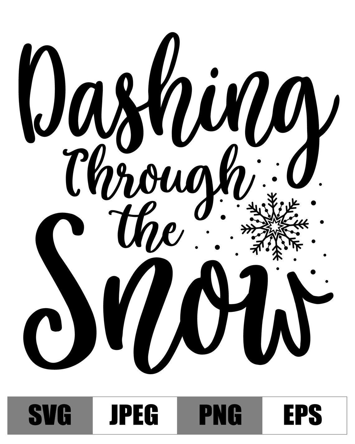 Dashing Through The Snow Tekst Dashing Through the Snow Svg Winter Svg Christmas Svg | Etsy