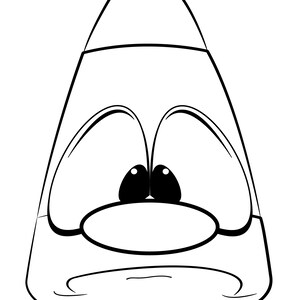 Candy Corn Characters Kids Coloring Pages x 5 jpeg png | Etsy