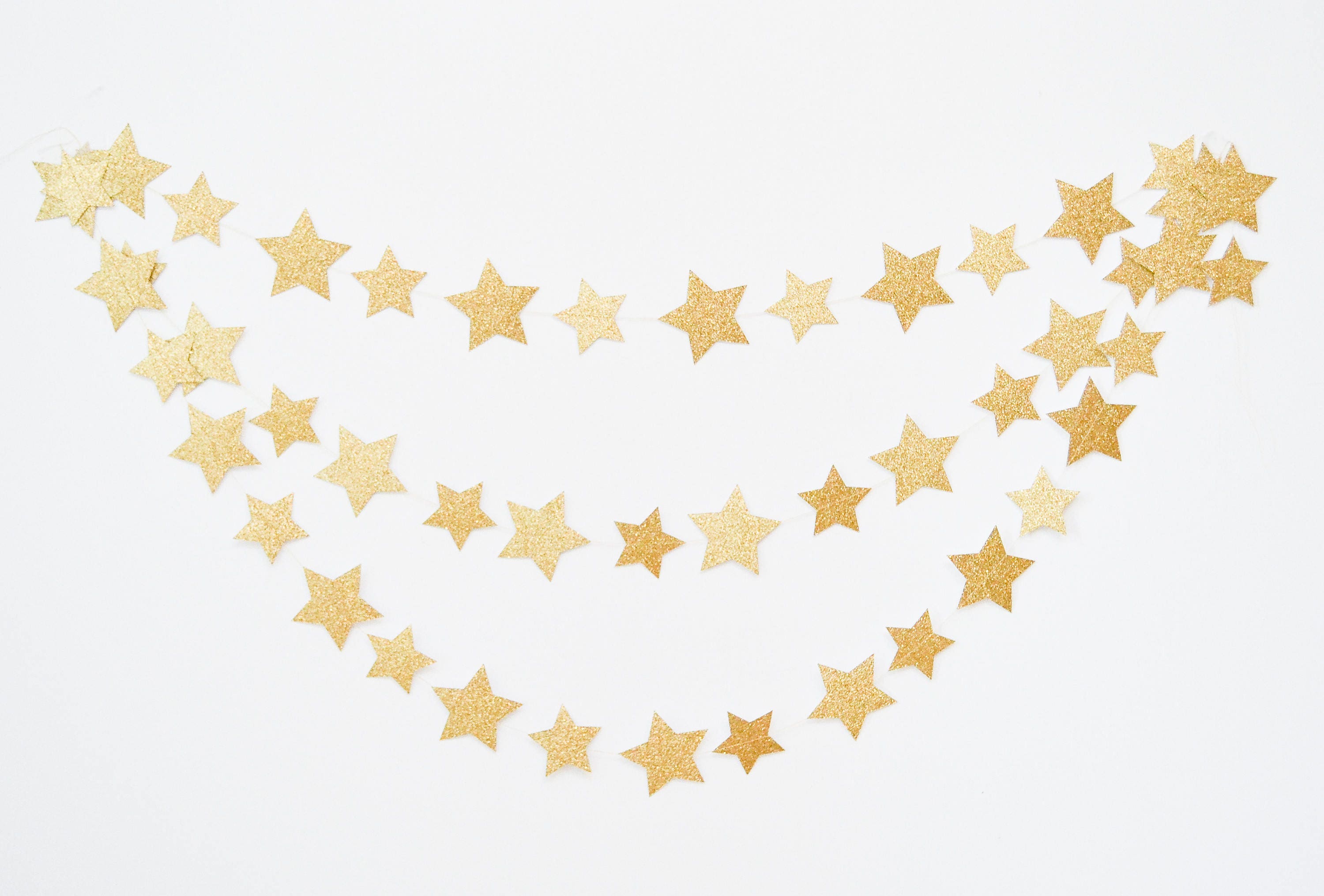 Star garland gold star garland wedding garland paper | Etsy