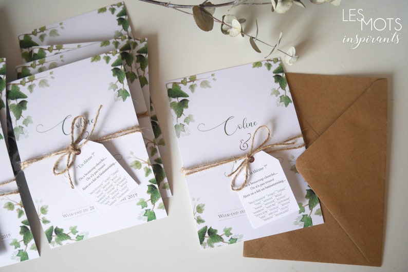 Faire part mariage champêtre faire part mariage aquarelle | Etsy France