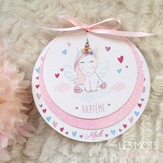Faire Part Licorne Faire Part Naissance Licorne Invitation Etsy France