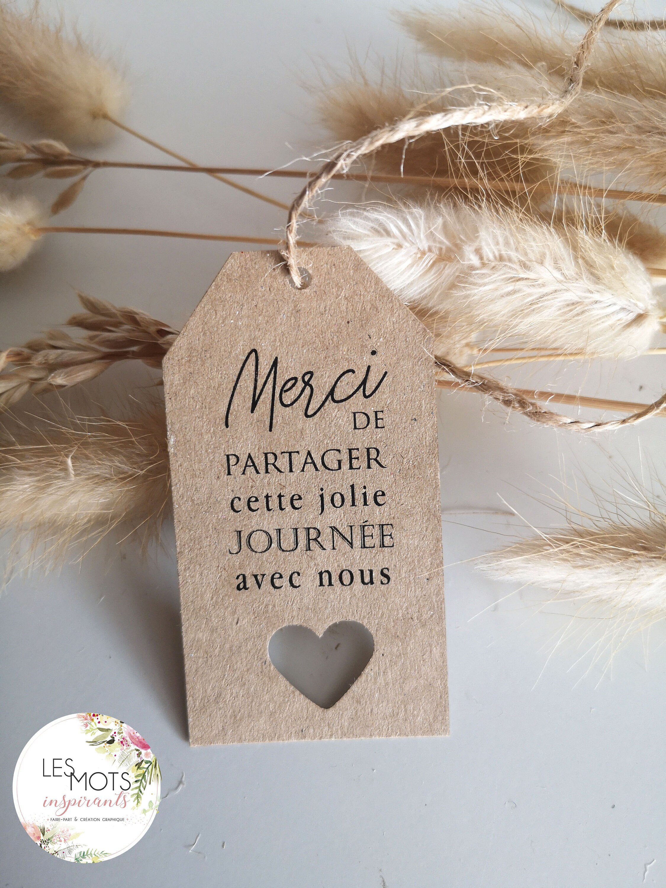 Lot 50 Étiquettes Cadeau Mariage Personnalisées Dorées/Noires/Blanches – 7,6 X 2 Cm Pré-perforées, Idéal Remerciements