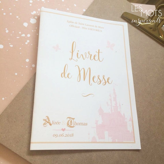 Livret De Messe Mariage Livret De Messe Bapteme Livret De Etsy