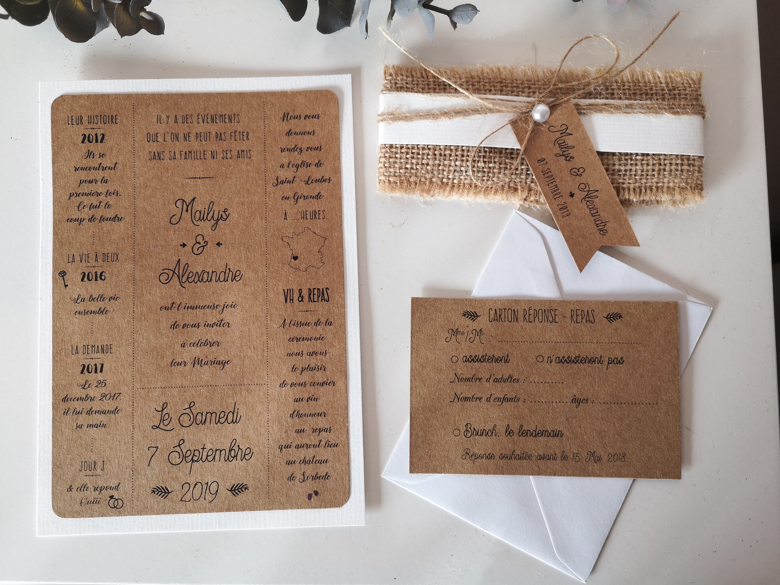 Faire Part Mariage Champêtre Pas Cher
