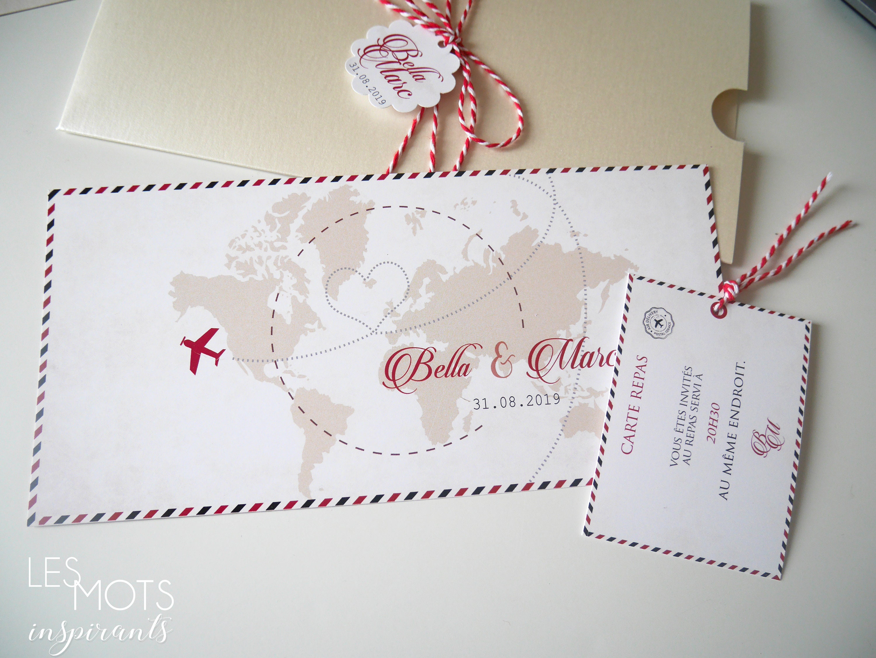 Faire Part Mariage Passeport Et Billet D'avion www.etsy.com