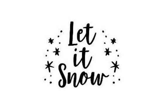 Download Let It Snow Christmas Holiday Cursive Script Font Instant ...