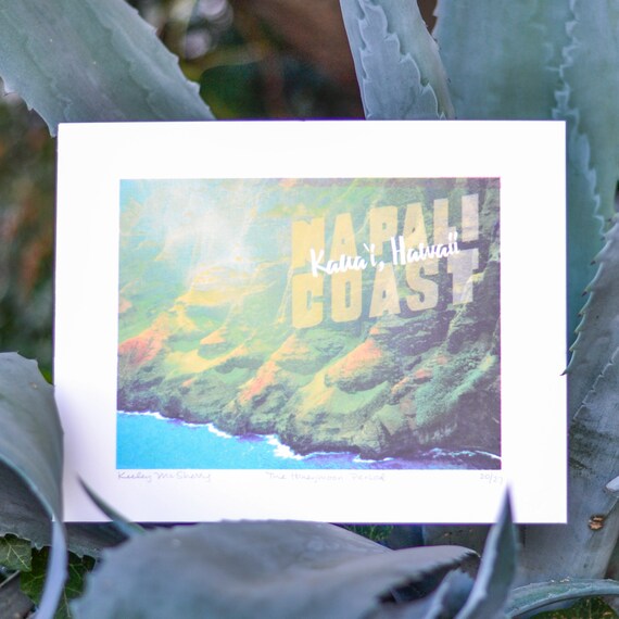 Napali Coast Screenprint Limited Edition Handmade 4 Color | Etsy
