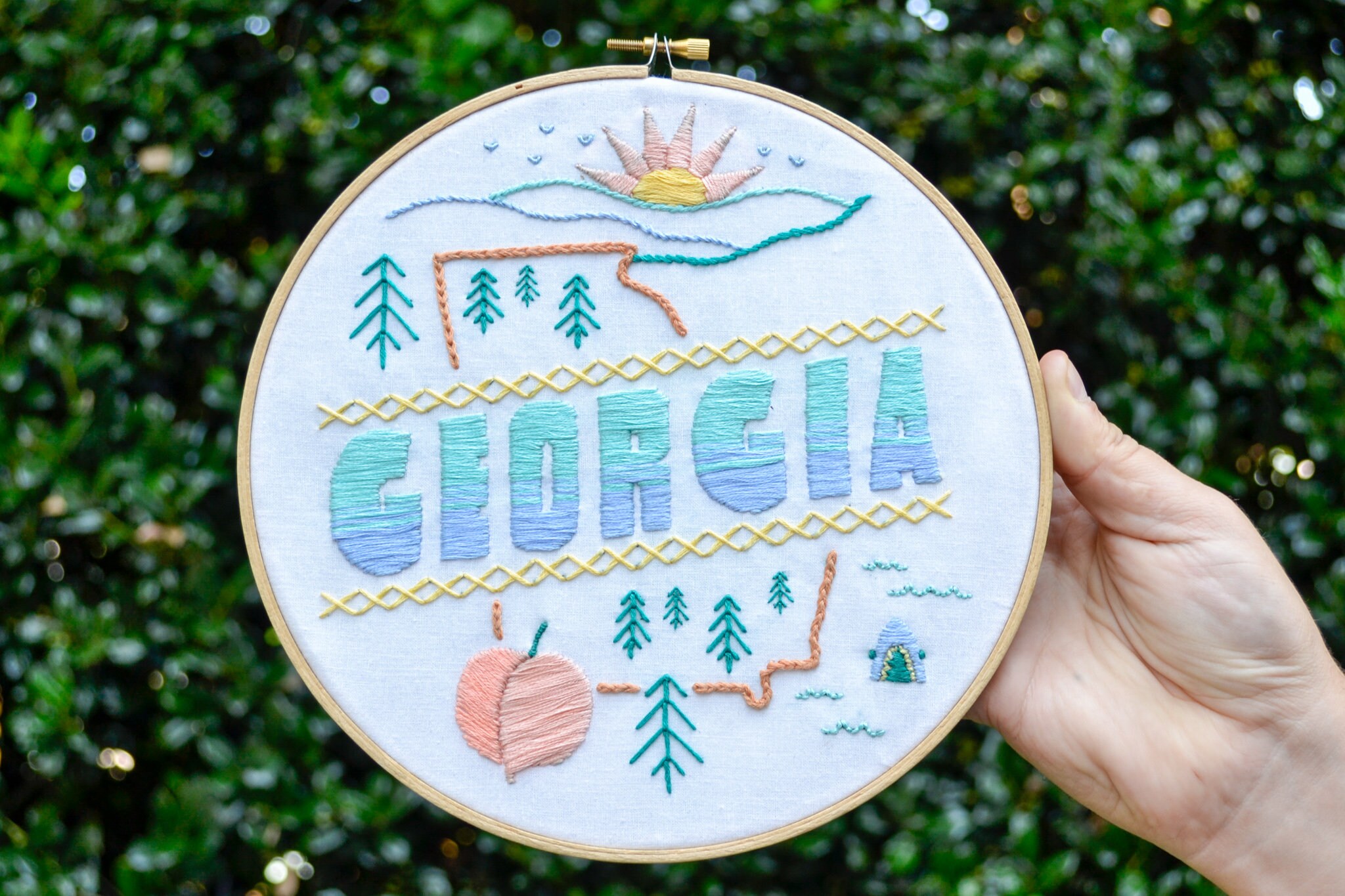 Embroidery Kit With a 9 Hand Screenprinted Sampler Etsy