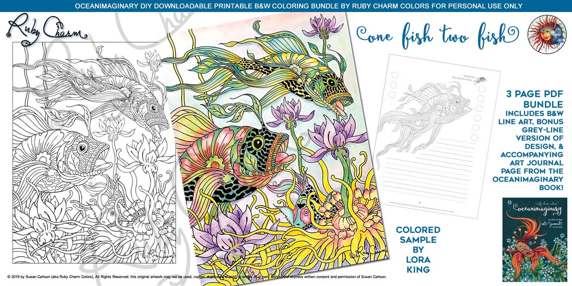 Oceanimaginary One Fish Two Fish: Downloadable PDF BUNDLE by | Etsy