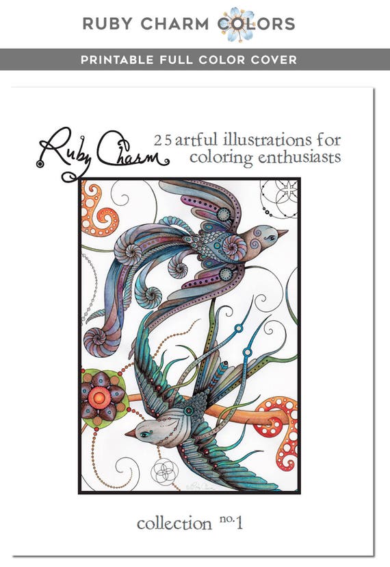 Download Printable Pdf Coloring Book Downloadable Coloring Pages Etsy