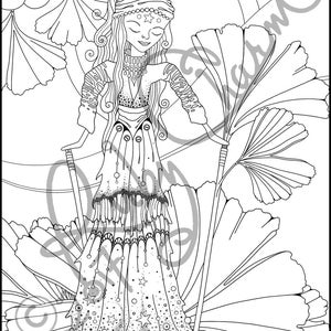 RUBY CHARM Downloadable Printable Adult Coloring Page, Artful ...