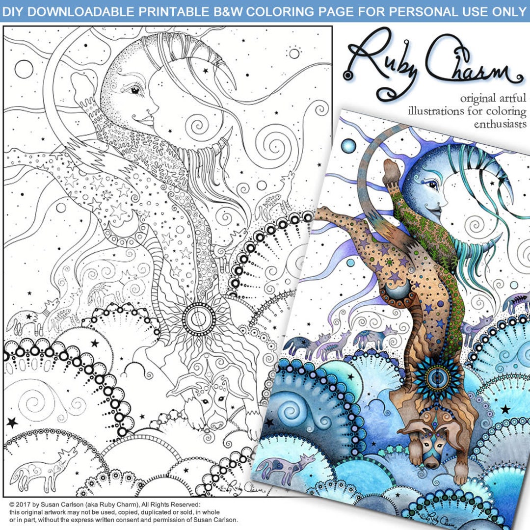 Ruby Charm Colors 28 Artful Illustrations for Coloring Enthusiasts