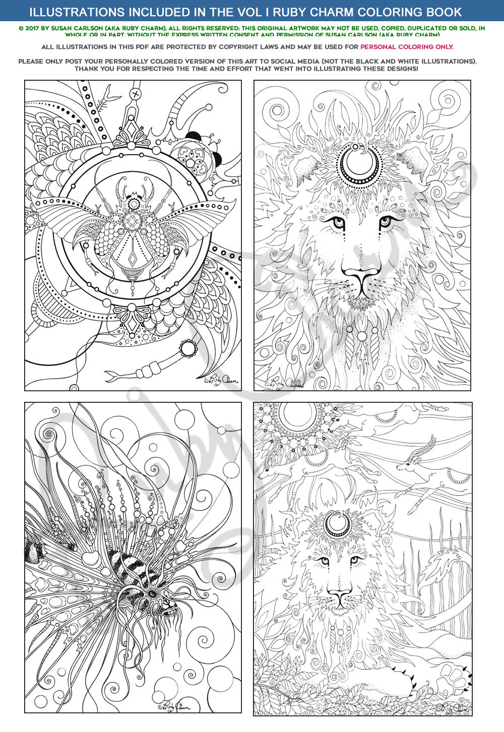 Printable PDF COLORING BOOK: Downloadable coloring pages | Etsy