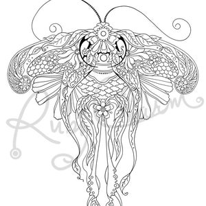 BUTTERFLIES Download Print Adult Coloring Page, Ruby Charm ...